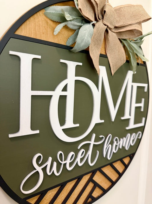 Door Hanger - Rustic Charm Home Sweet Home