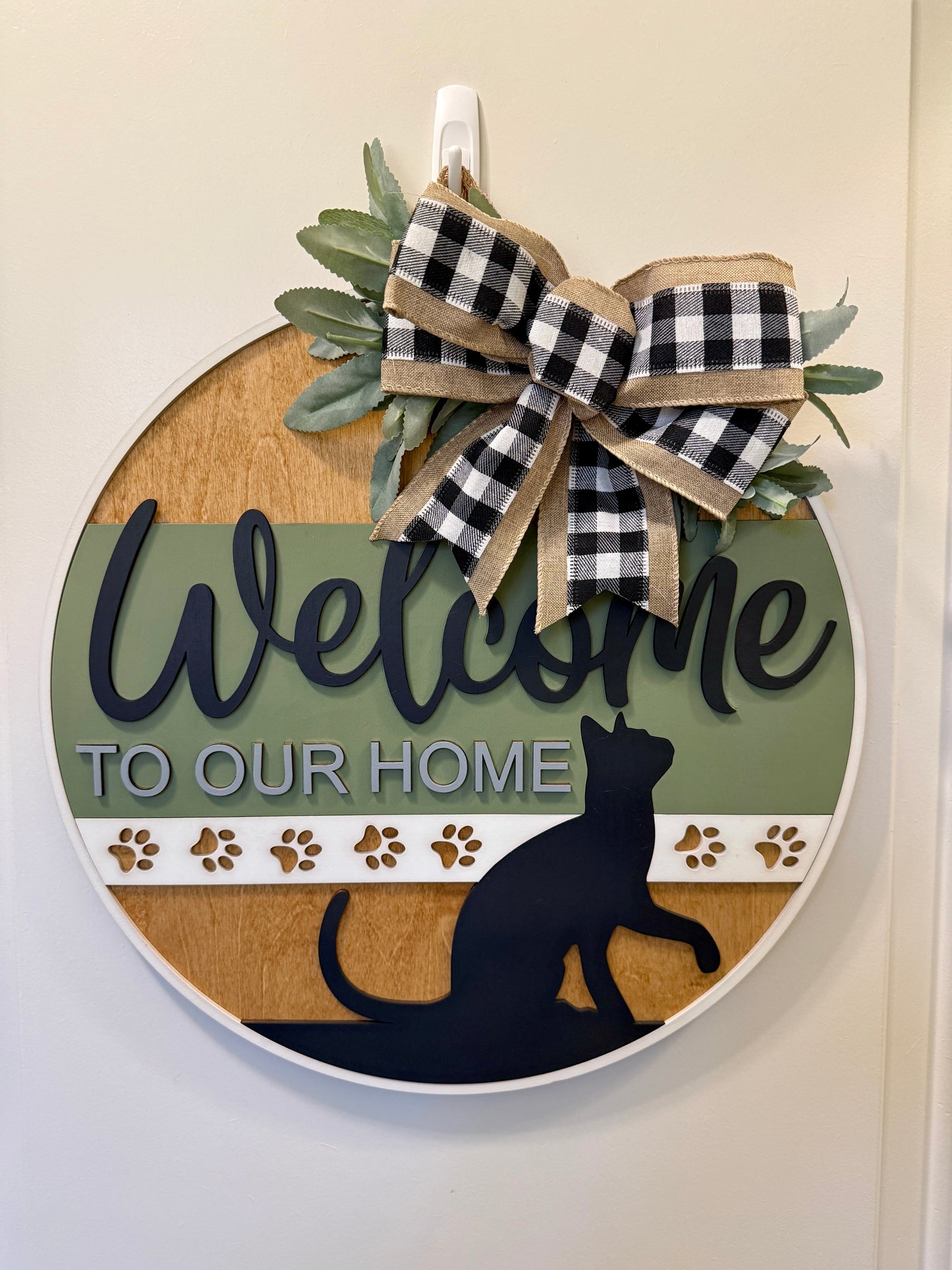 Door Hanger - Welcome to Our Cats Home