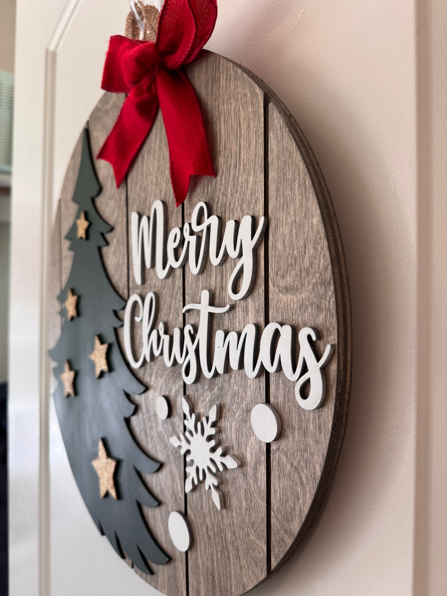 Door Hanger - Rustic Merry Christmas