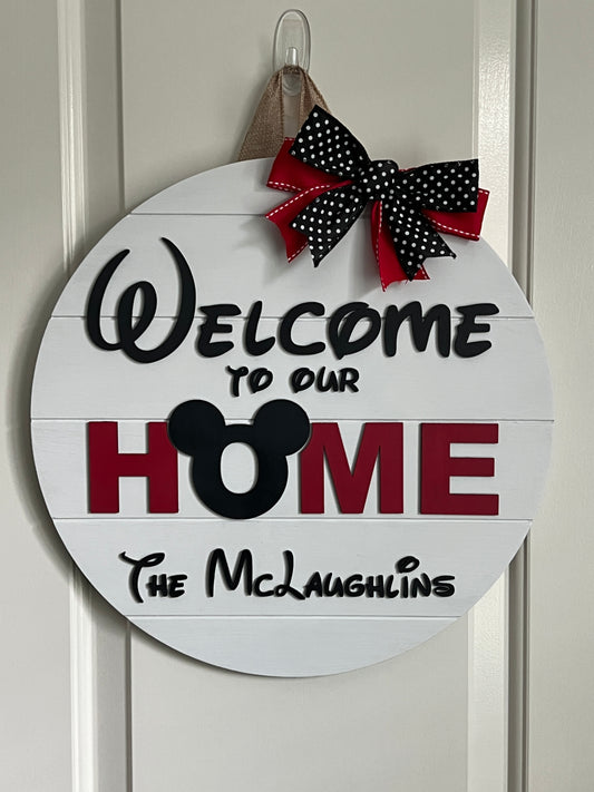 Door Sign - Personalized - Disney Welcome