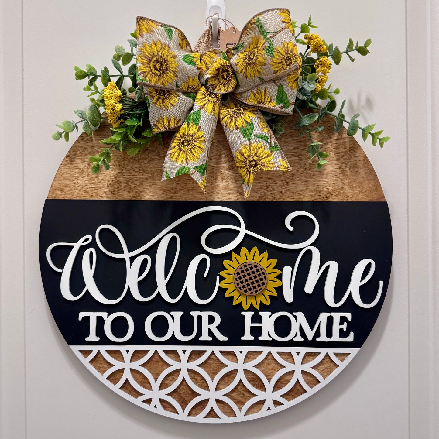 Door Hanger - Welcome Home Sunflower