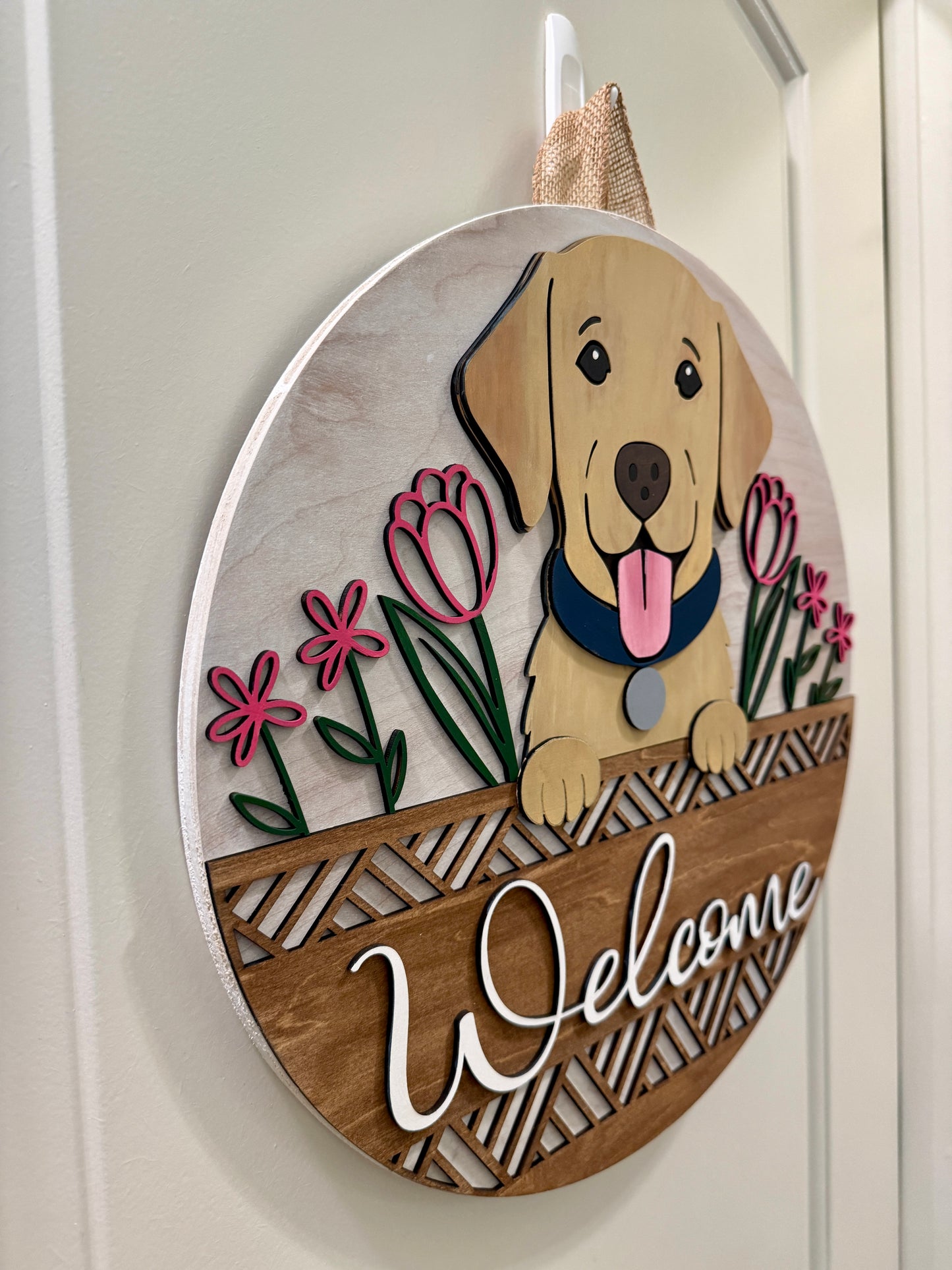 Door Sign - Labrador Retriever (yellow)
