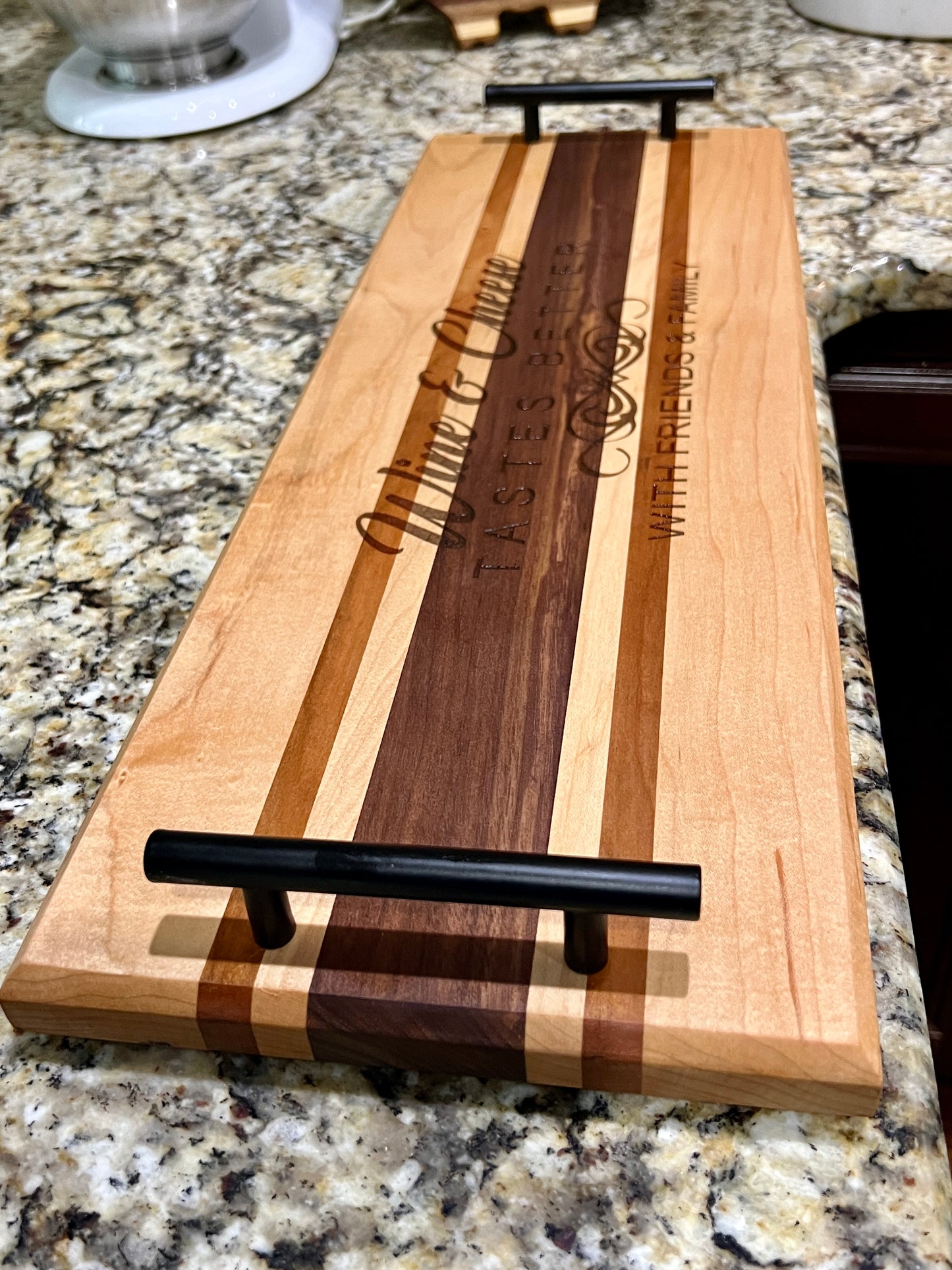 Serving Tray - "Wine & Cheese”