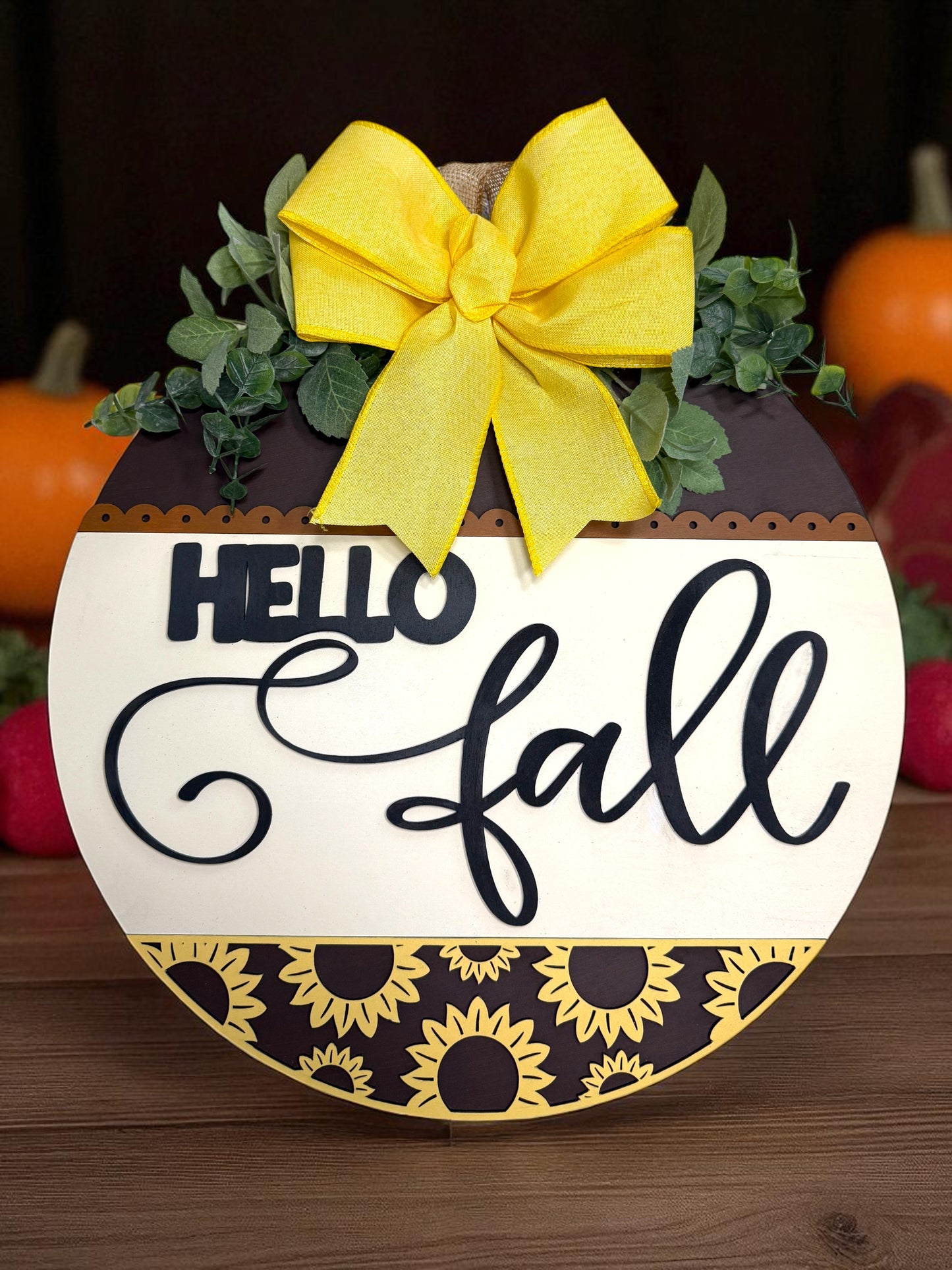 Door Hanger - Hello Fall Sunflower