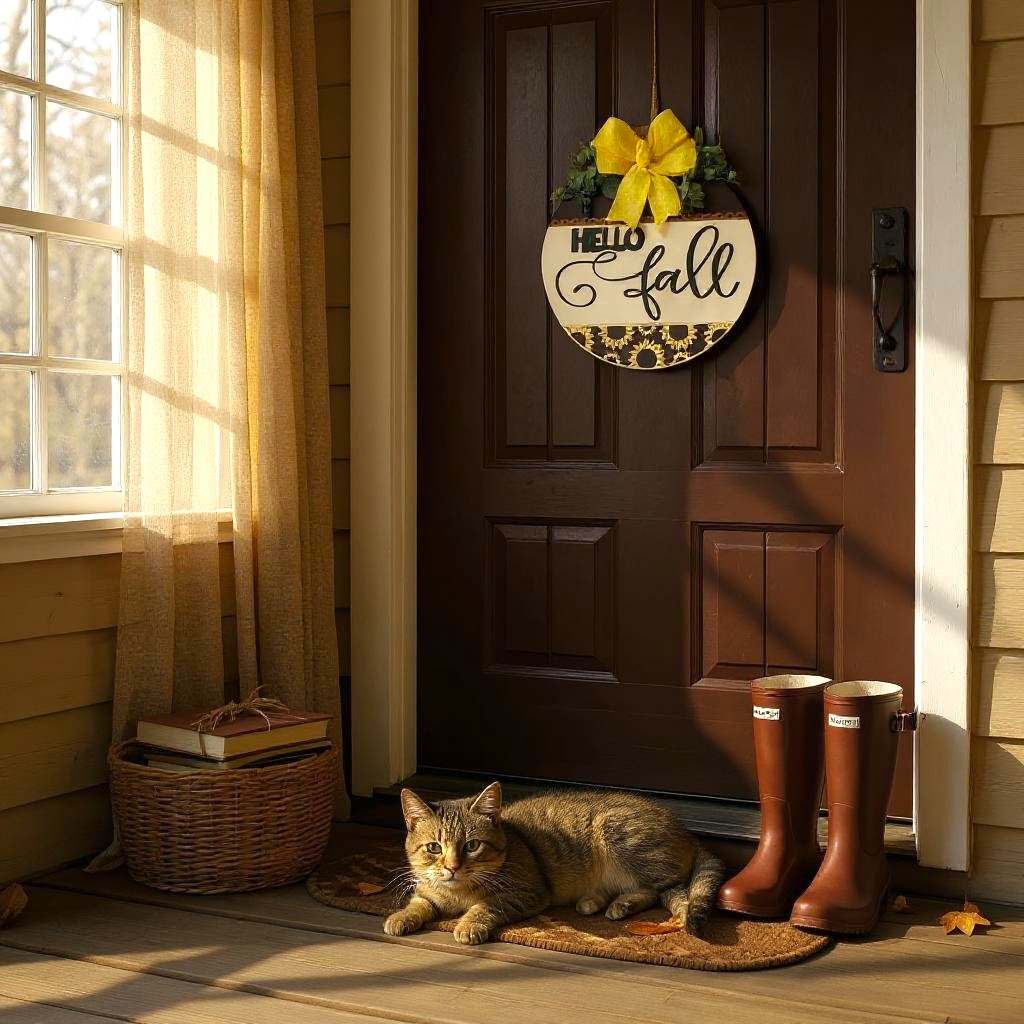 Door Hanger - Hello Fall Sunflower