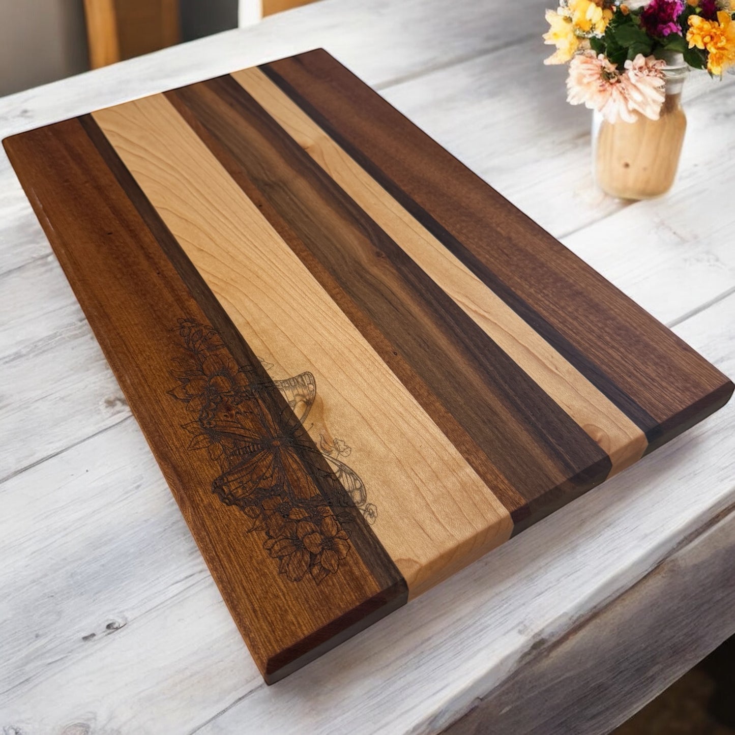 Butterfly & Blooms - Cutting Board