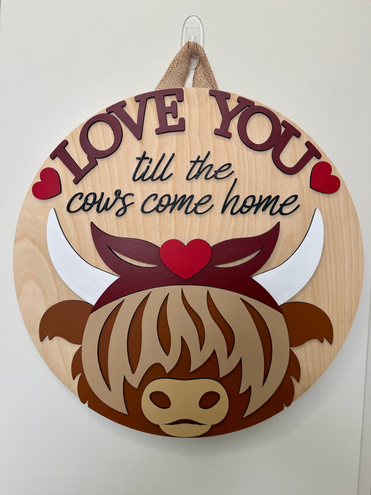 Door Hanger - Love You Cows