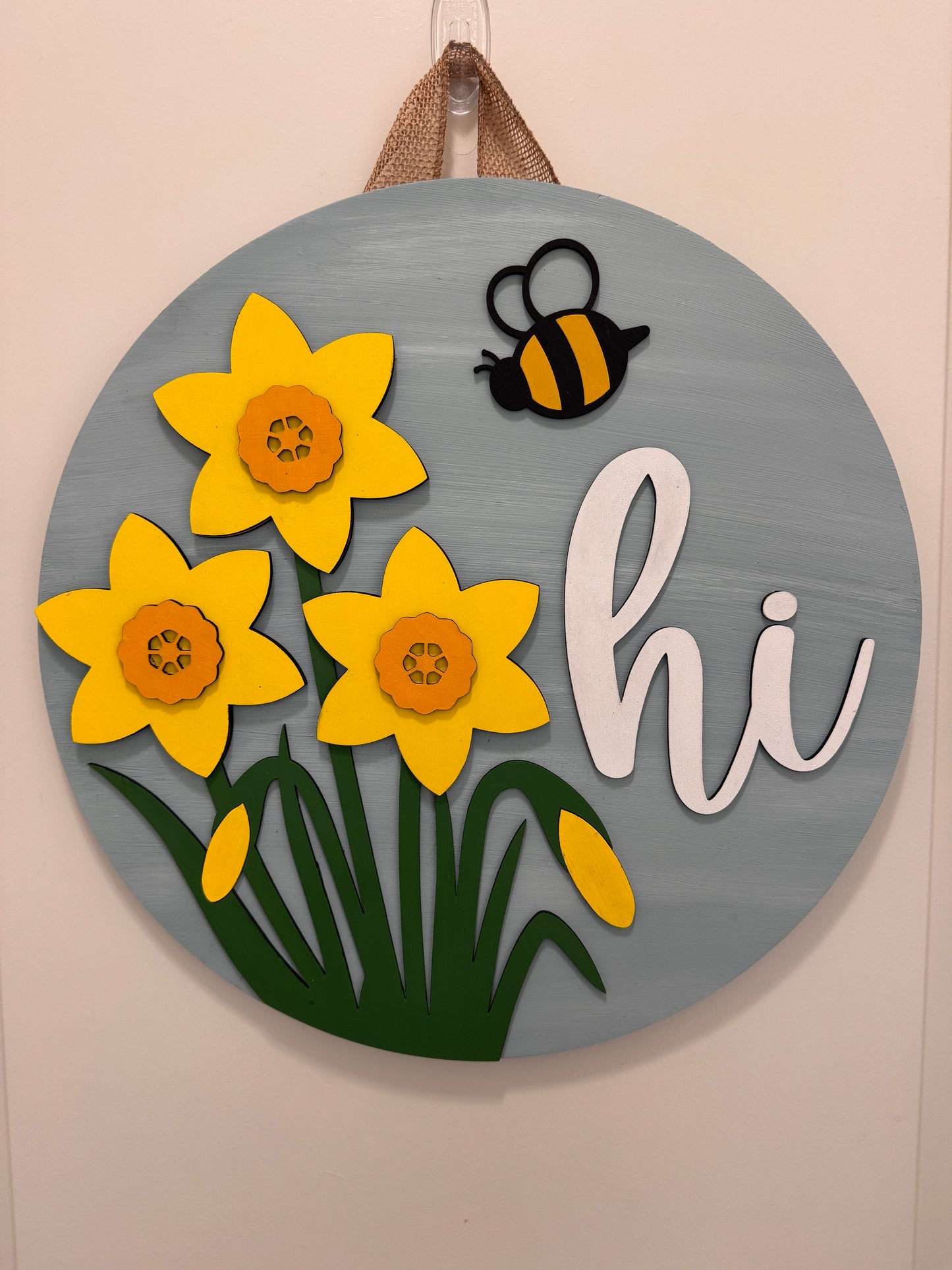 Door Hanger - Hi Daffodil