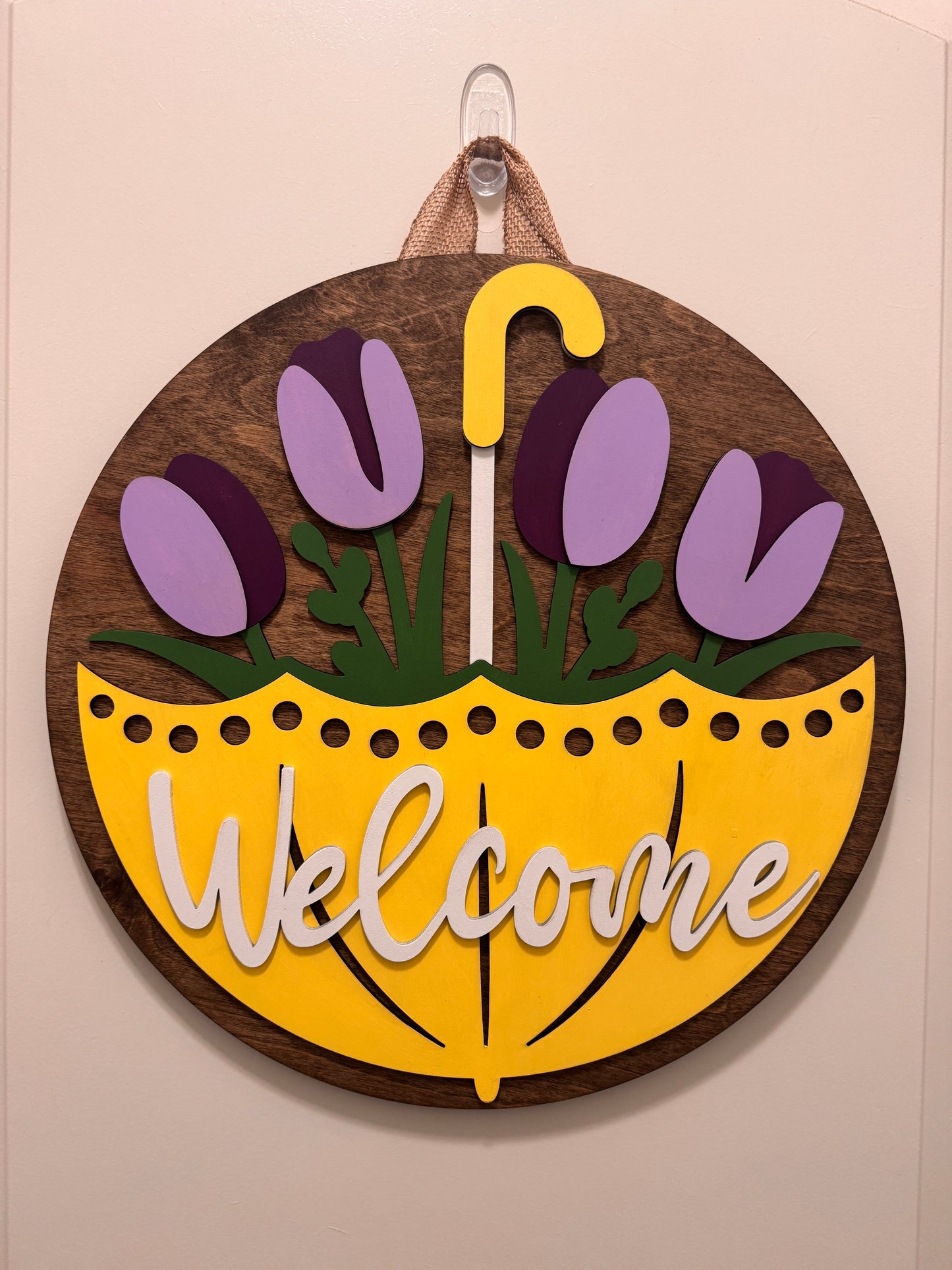 Door Hanger - A Tulip Welcome