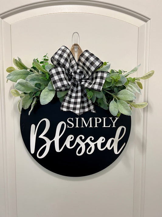 Door Hanger - Simply Blessed