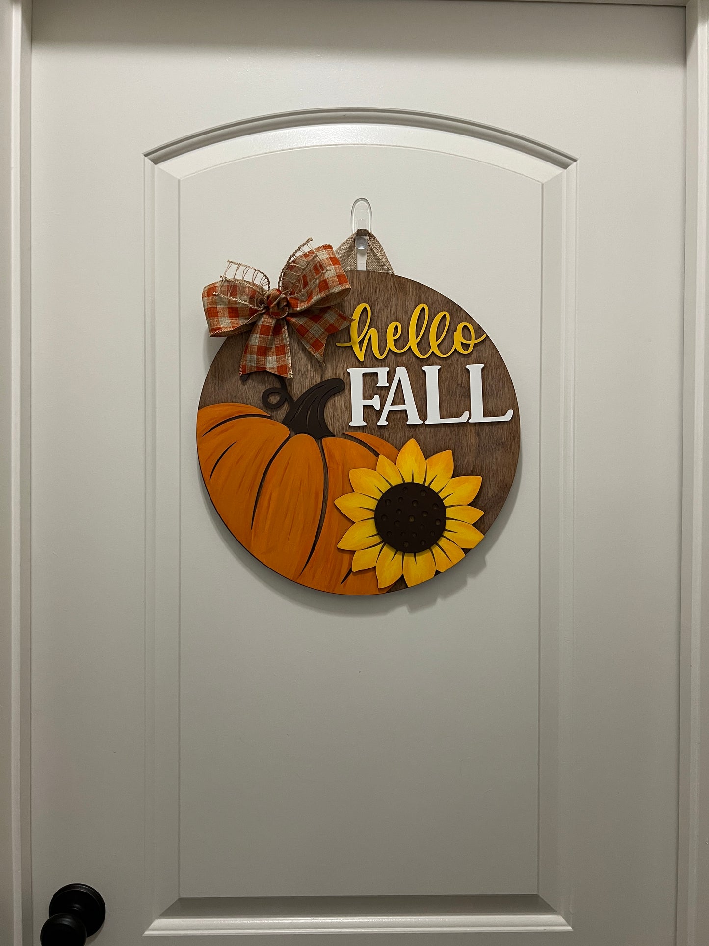 Door Hanger - Hello Fall (Pumpkin Sunflower)