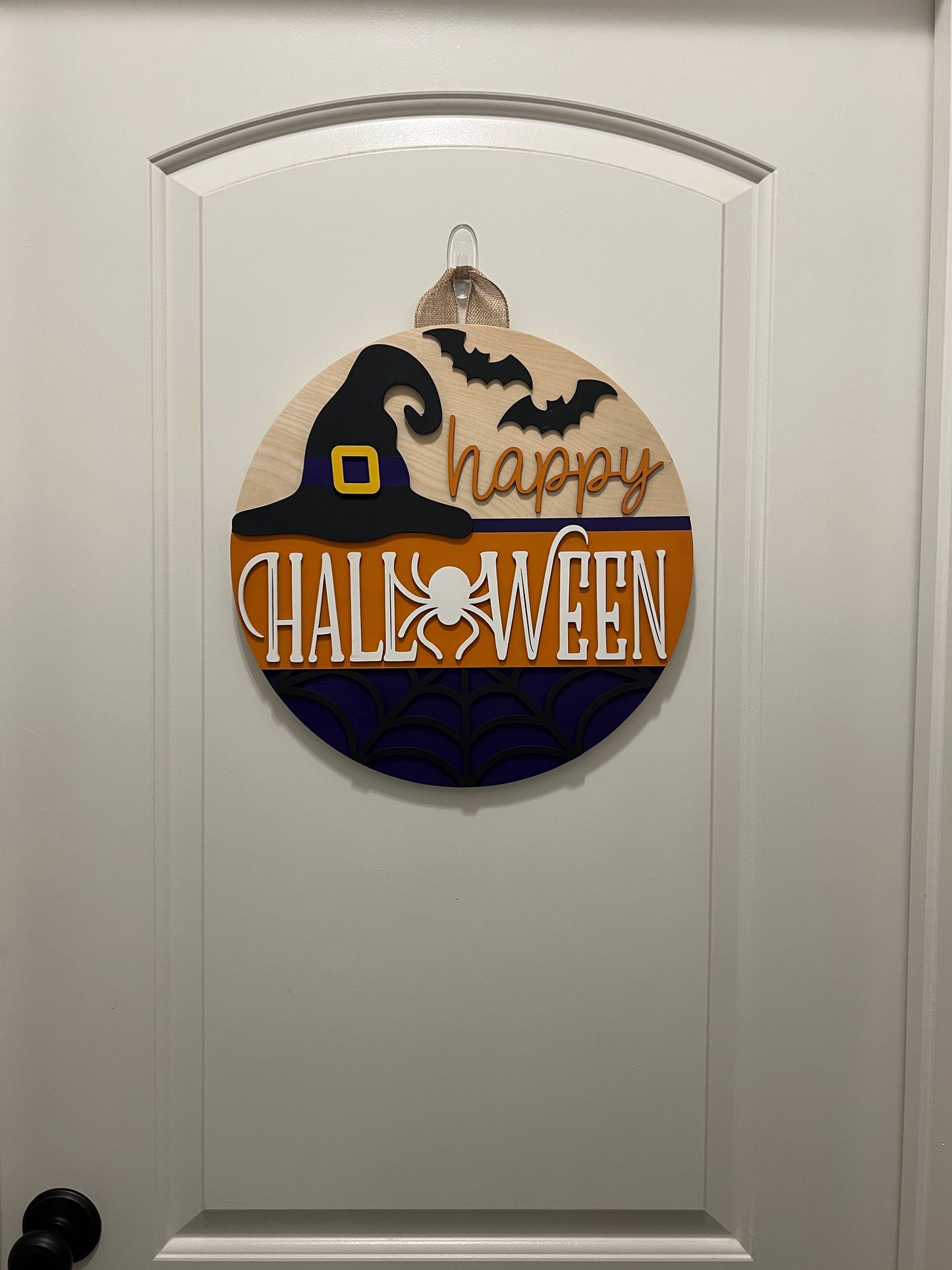 Door Hanger - Happy Halloween (Witches Hat)