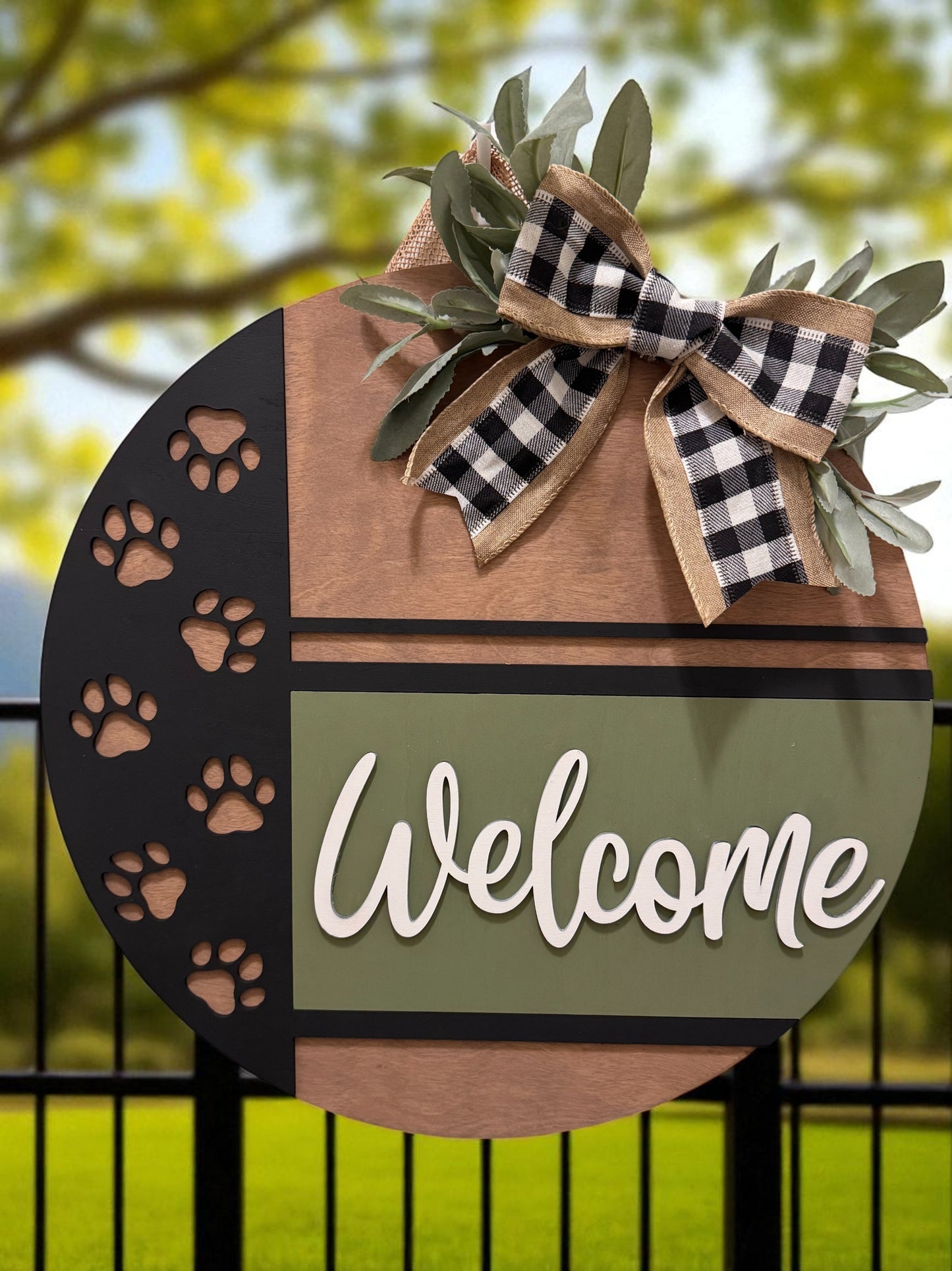 Door Hanger - Welcome Paws
