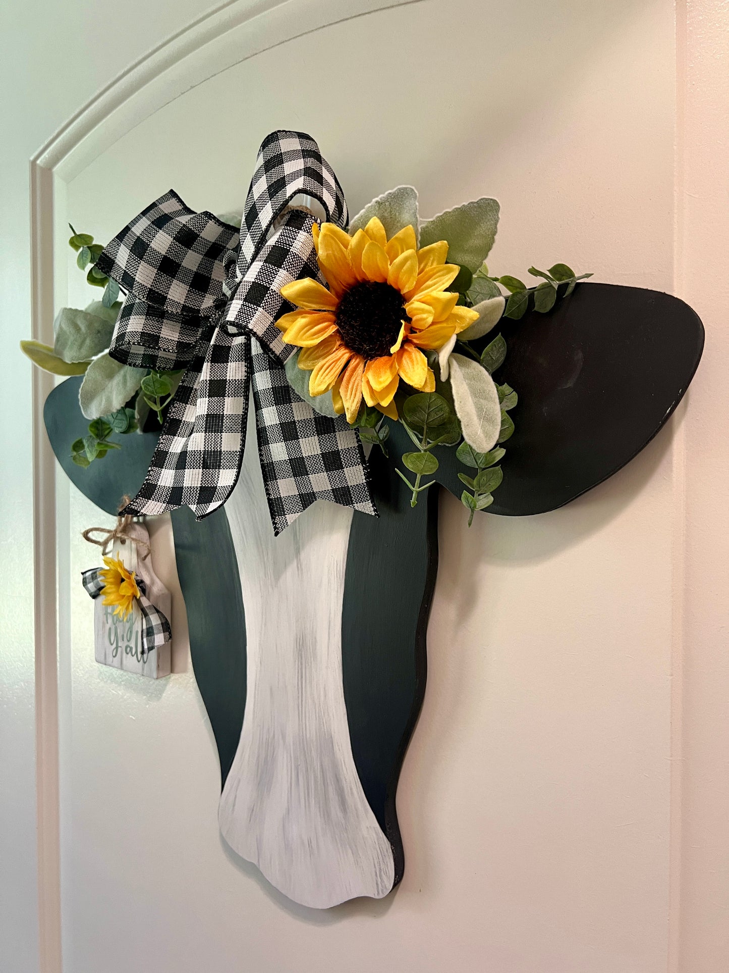 Dottie - Rustic Cow Head Door Hanger