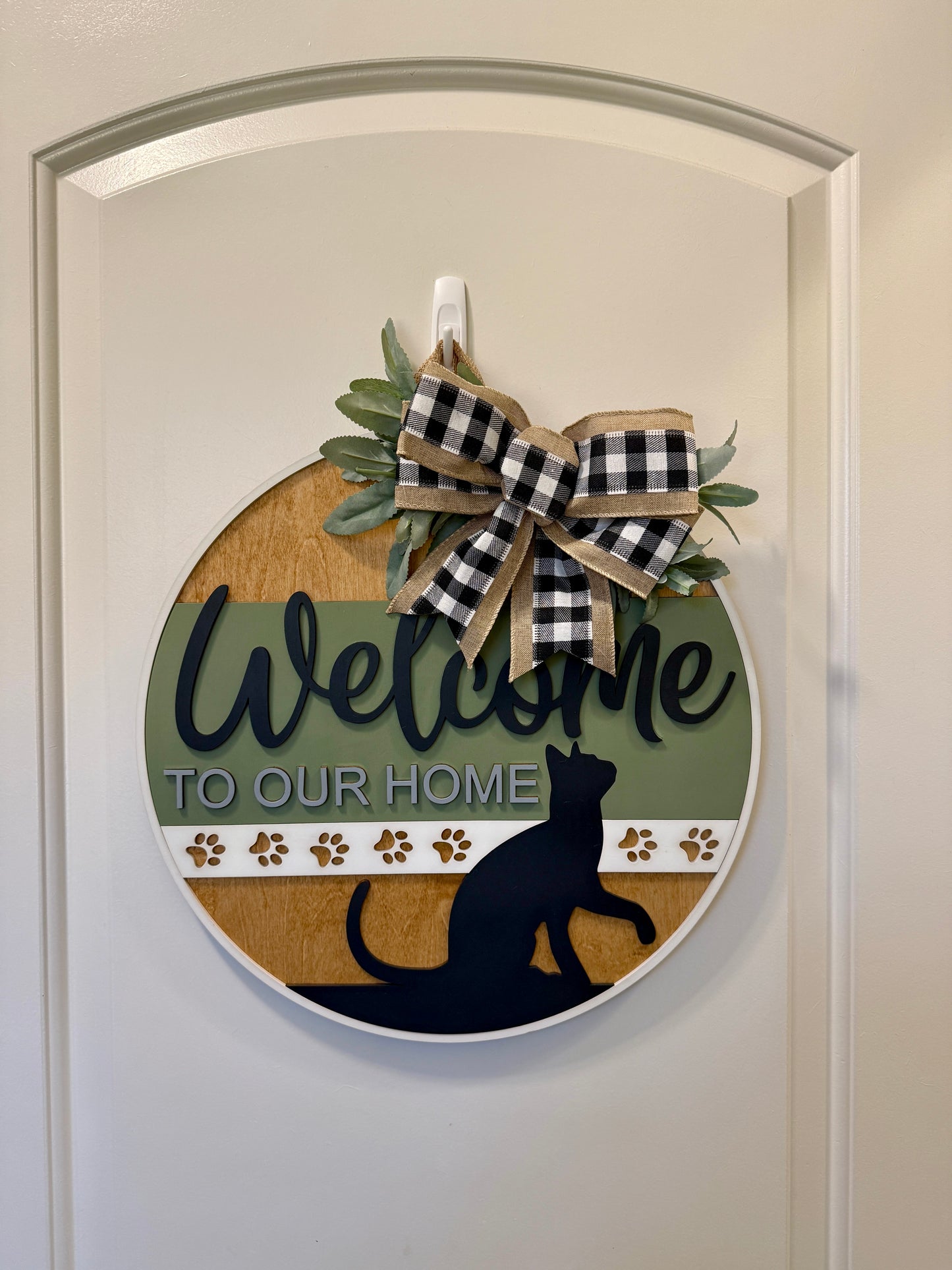 Door Hanger - Welcome to Our Cats Home