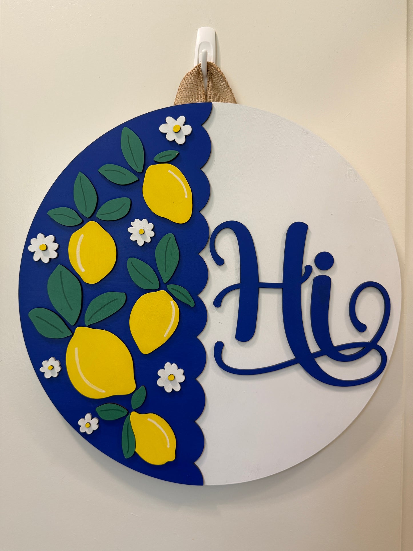 Door Hanger - Lemon Blossom Hi