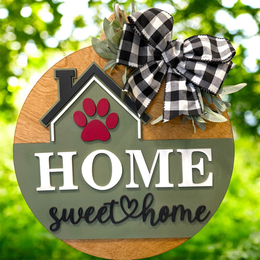 Door Hanger - Home Sweet Paws