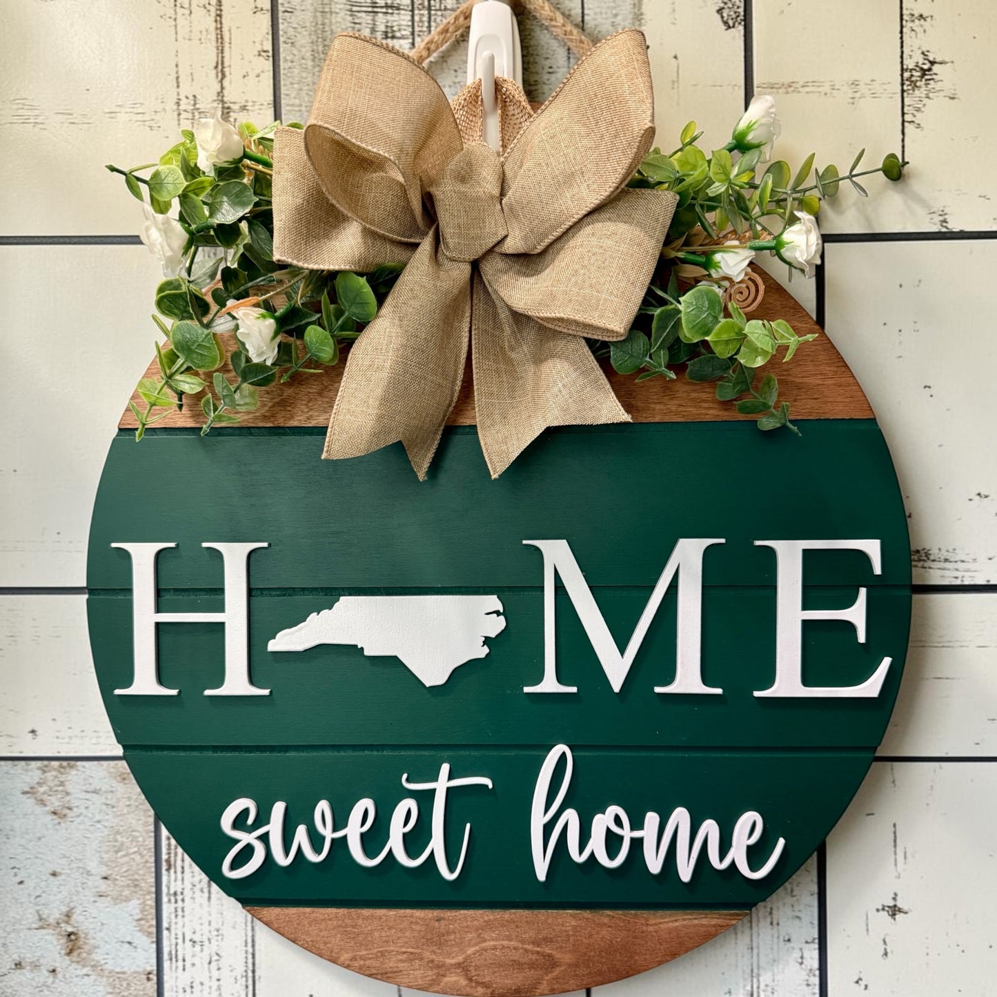 Door Sign - Custom State Home Sweet Home