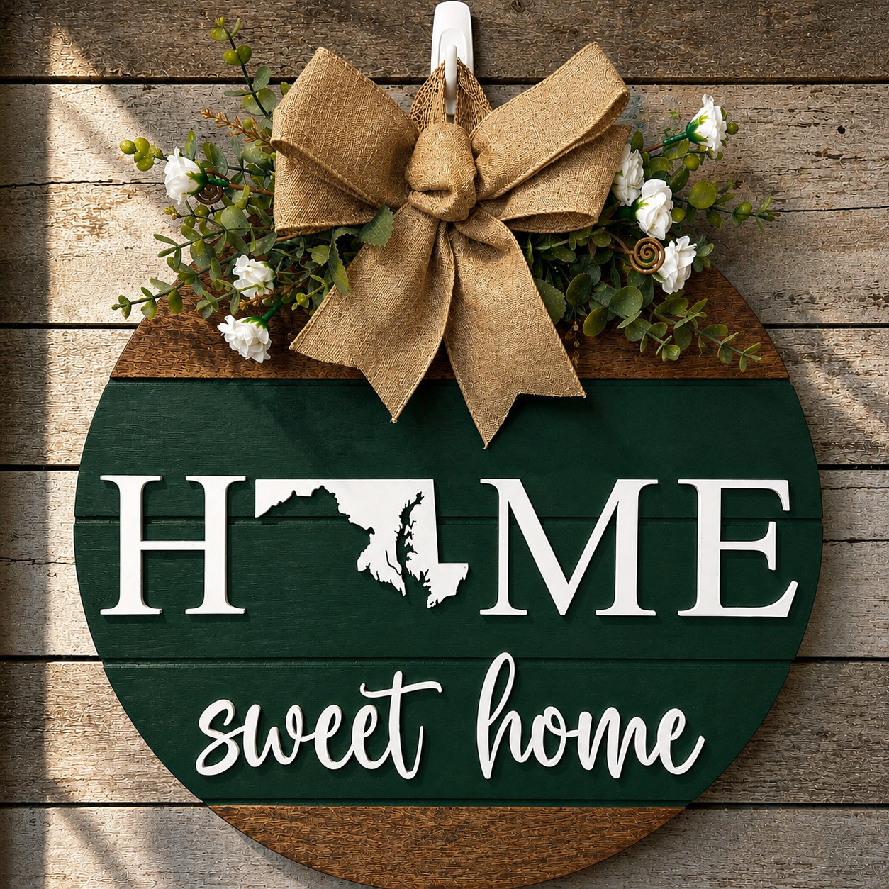 Door Sign - Custom State Home Sweet Home