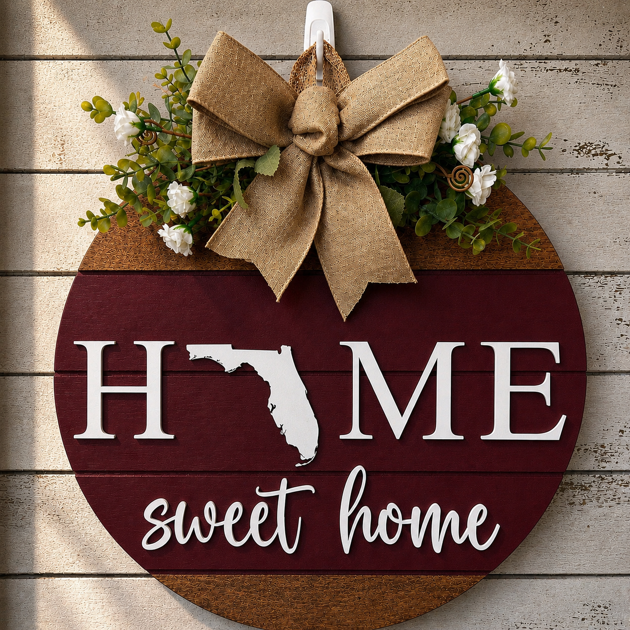 Door Sign - Custom State Home Sweet Home