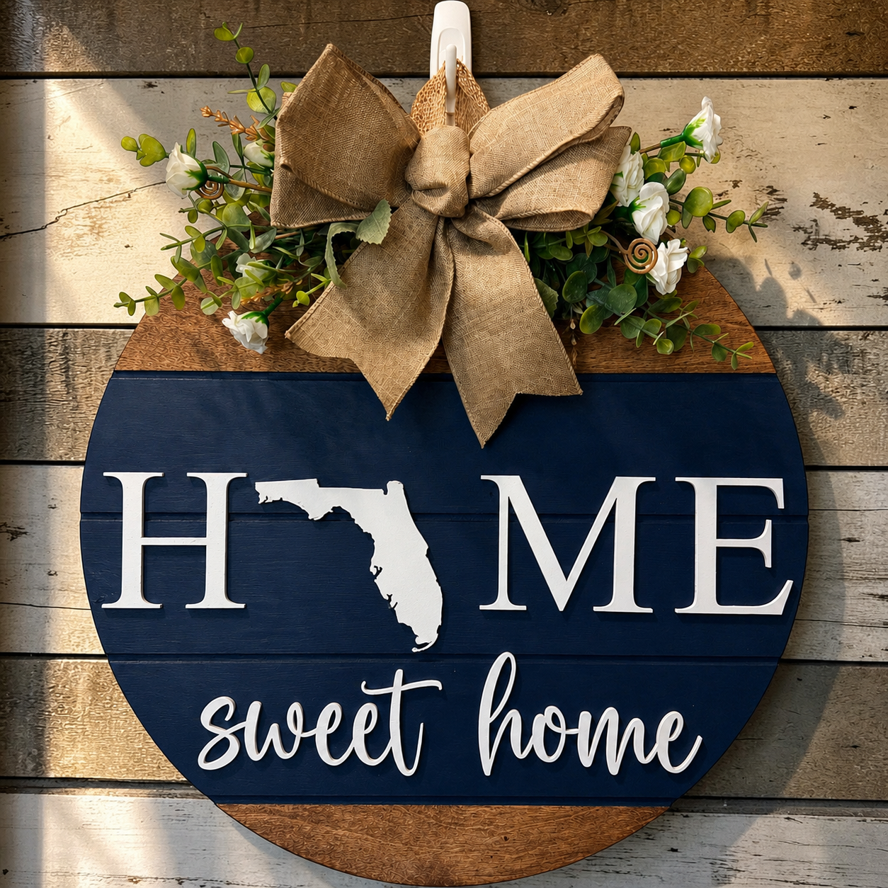 Door Sign - Custom State Home Sweet Home