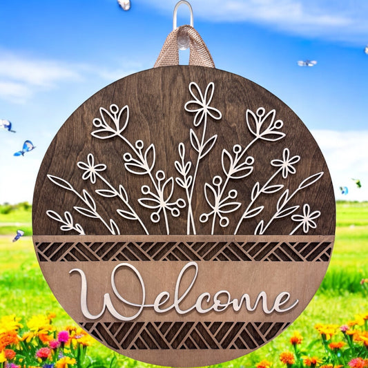 Door Hanger - Welcome Wildflower