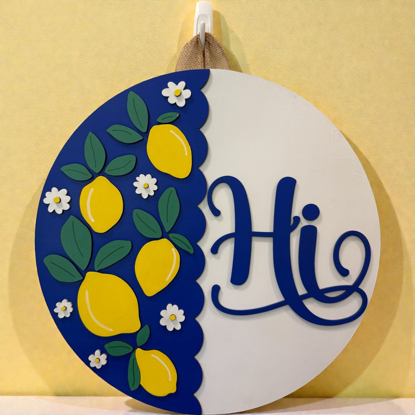 Door Hanger - Lemon Blossom Hi
