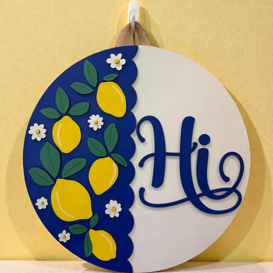Door Hanger - Lemon Blossom Hi