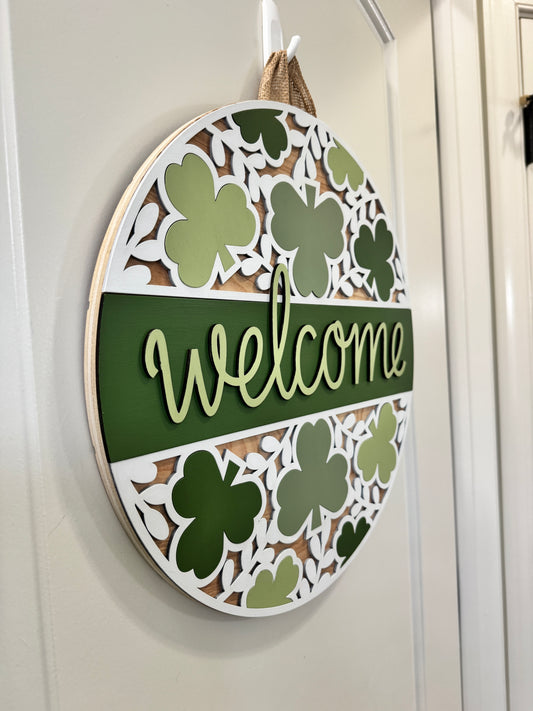 Door Hanger - Shamrock Welcome