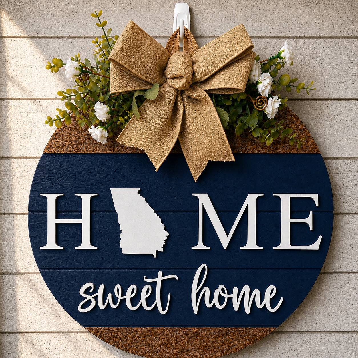 Door Sign - Custom State Home Sweet Home