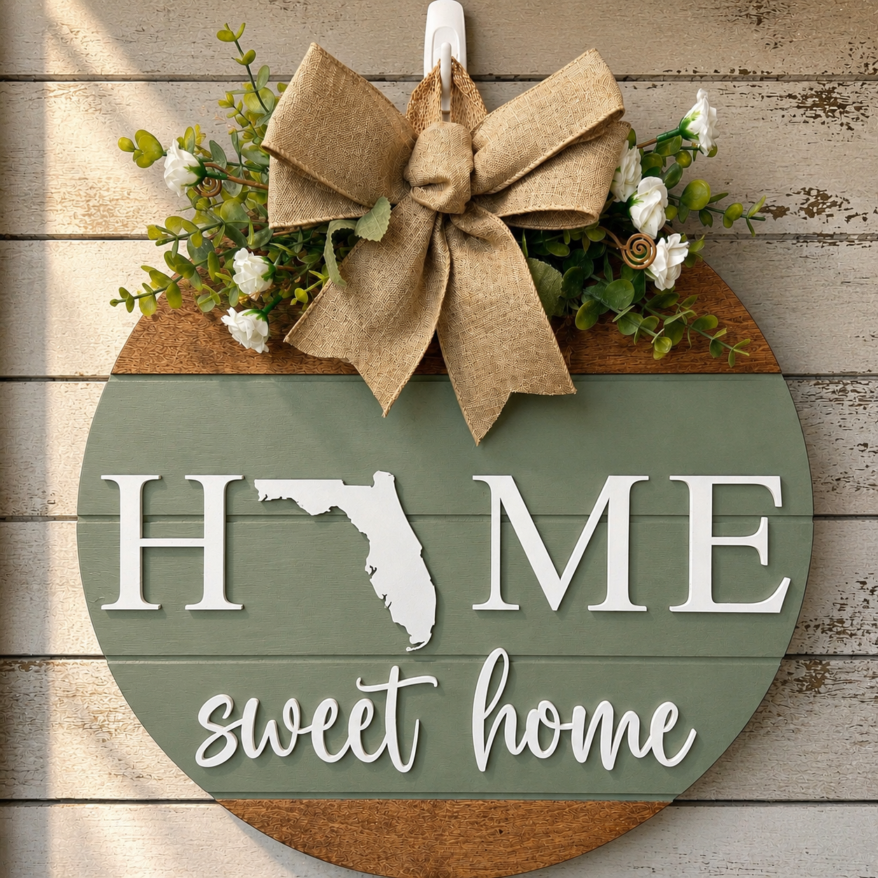 Door Sign - Custom State Home Sweet Home
