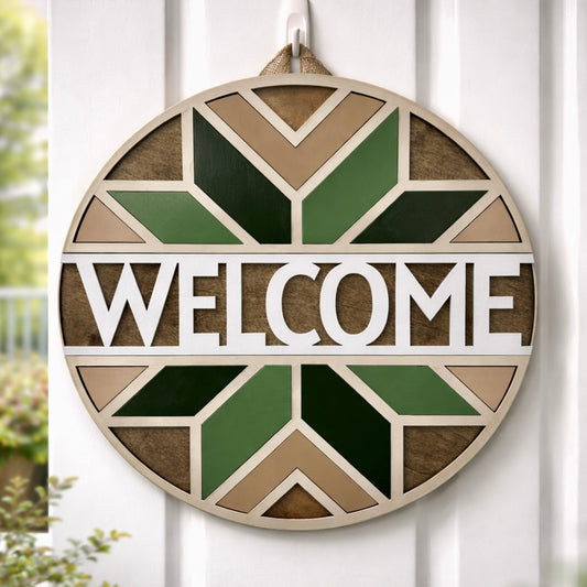 Door Hanger - Modern Meadow Welcome