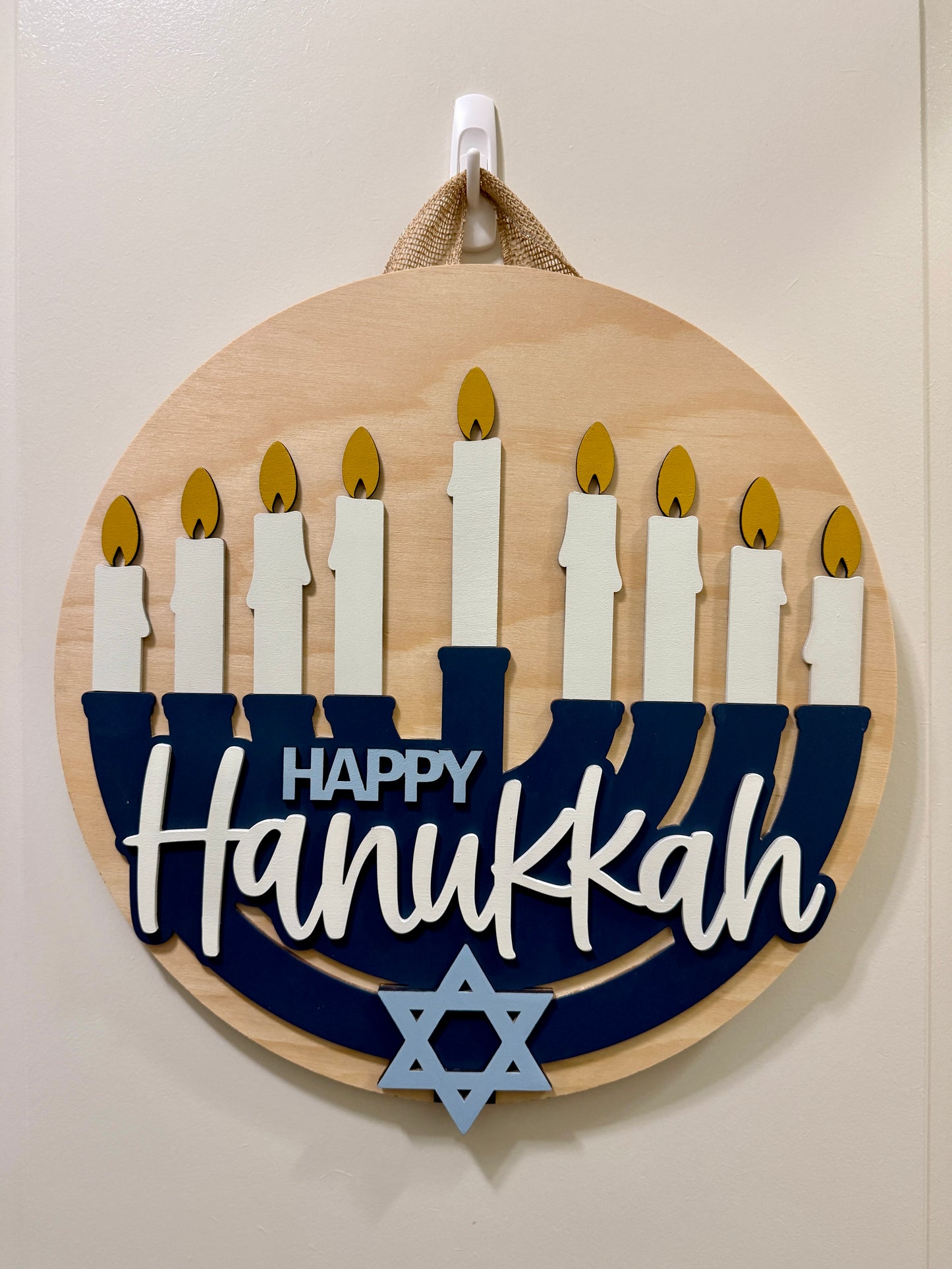 Door Hanger - Happy Hanukkah