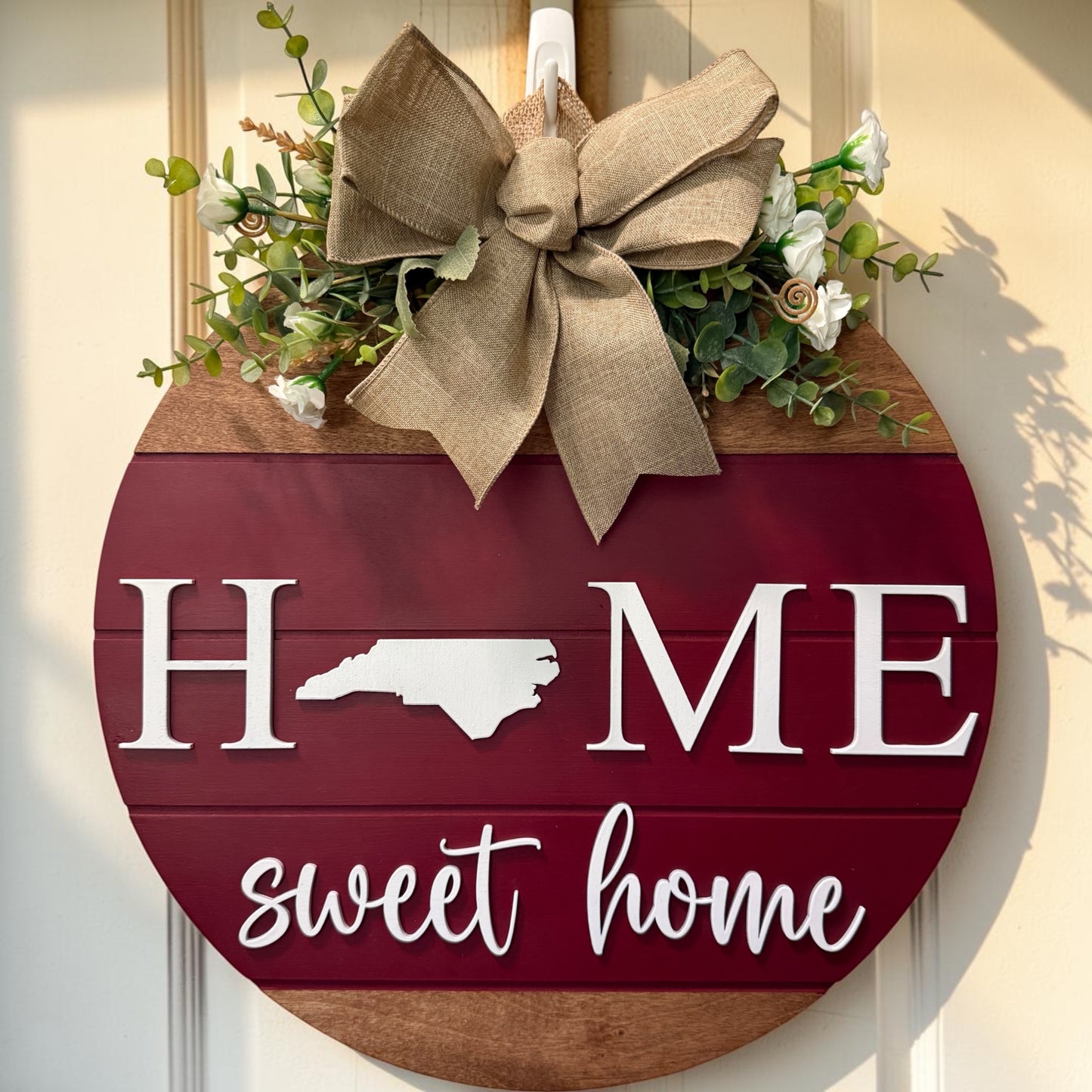 Door Sign - Custom State Home Sweet Home