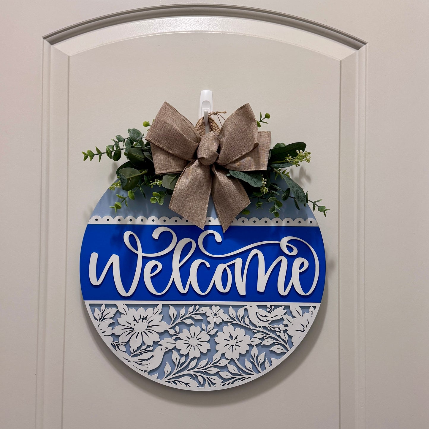 Door Hanger - Bluebird Blossom Welcome