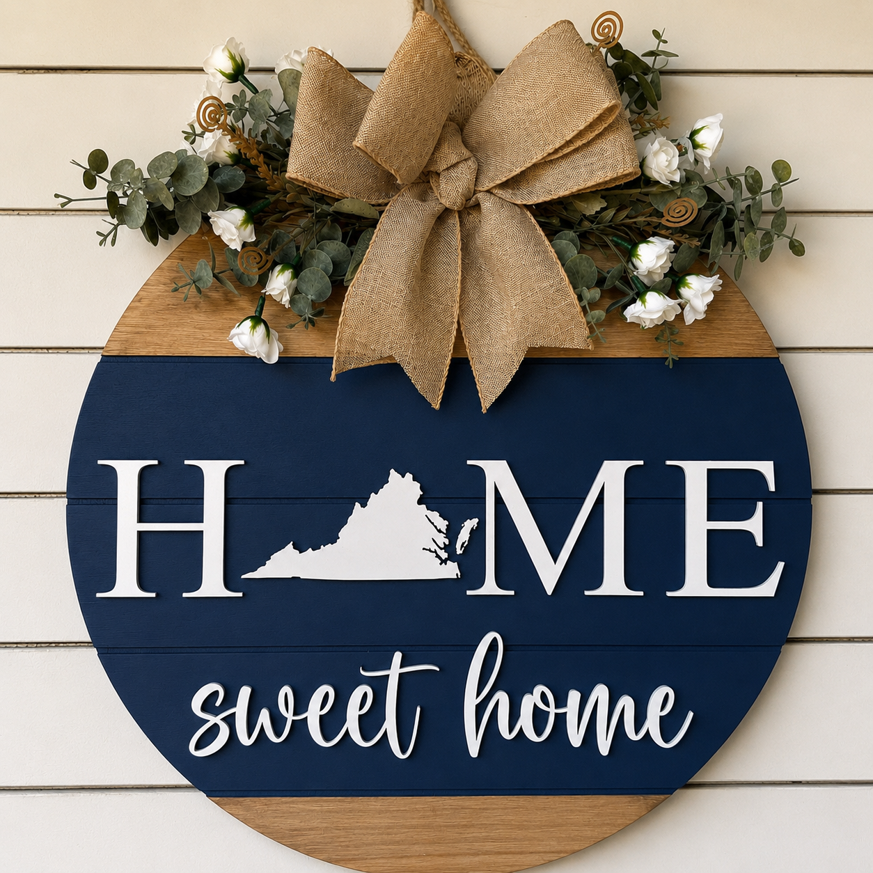 Door Sign - Custom State Home Sweet Home