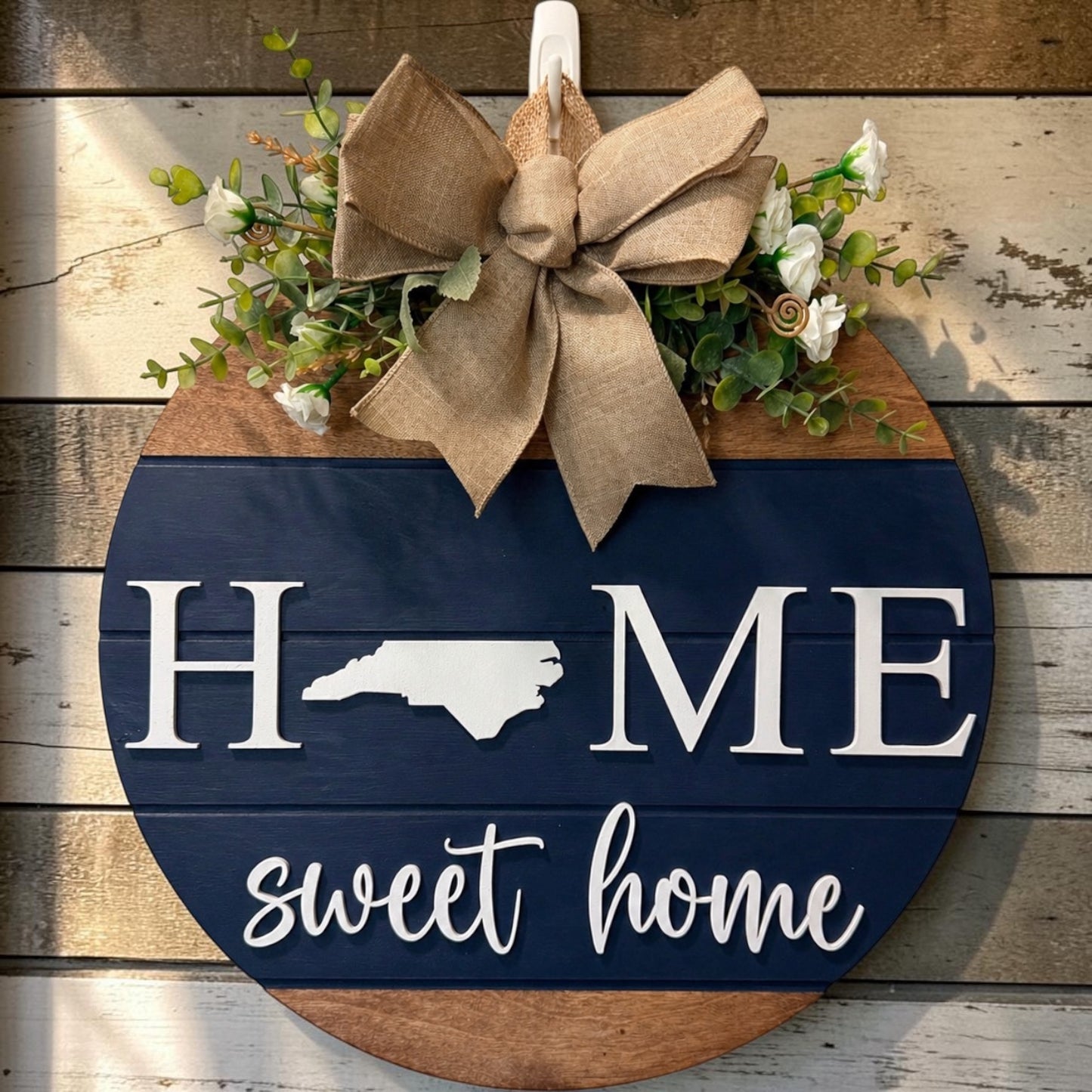 Door Sign - Custom State Home Sweet Home