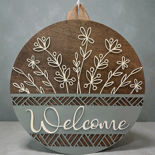 Door Hanger - Welcome Wildflower