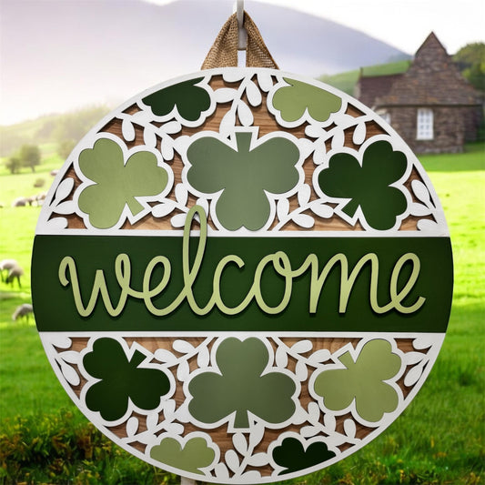 Door Hanger - Shamrock Welcome