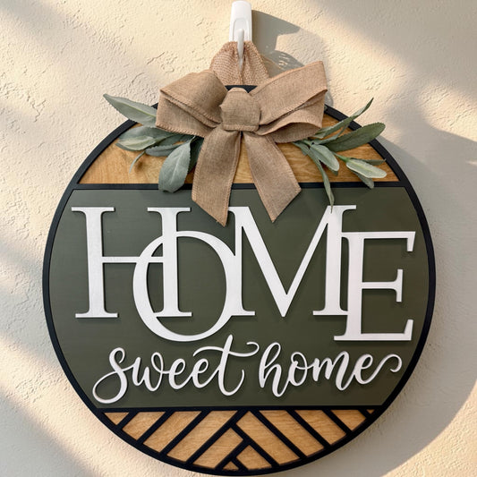 Door Hanger - Rustic Charm Home Sweet Home