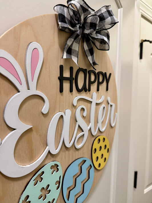 Door Hanger - Happy Easter Eggs