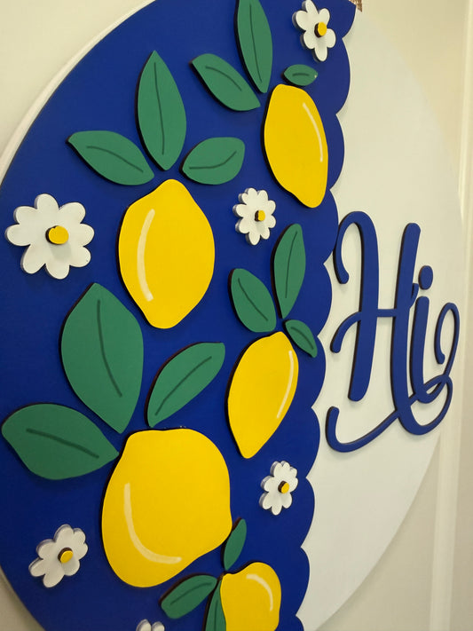 Door Hanger - Lemon Blossom Hi
