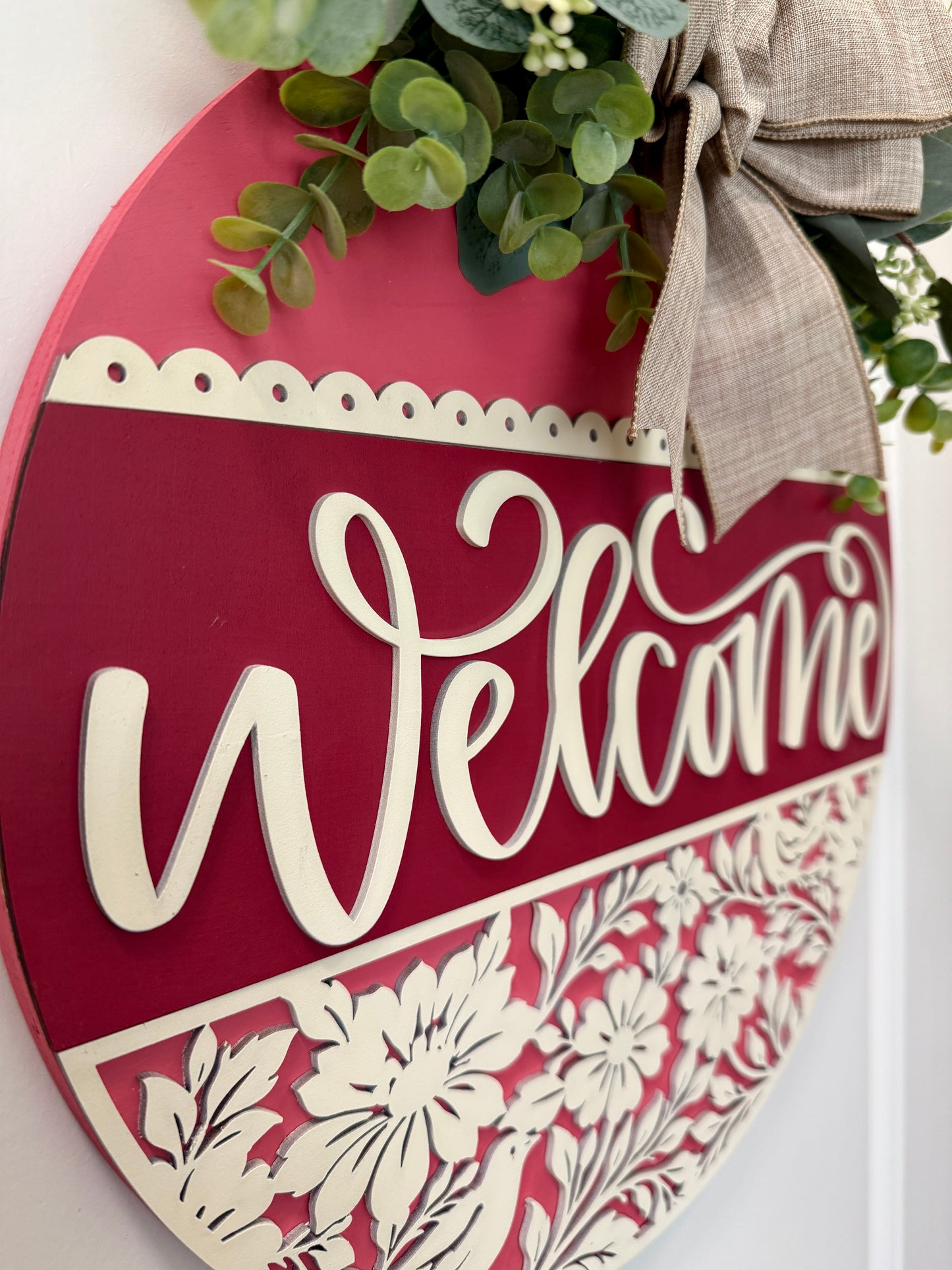Door Hanger - Bluebird Blossom Welcome
