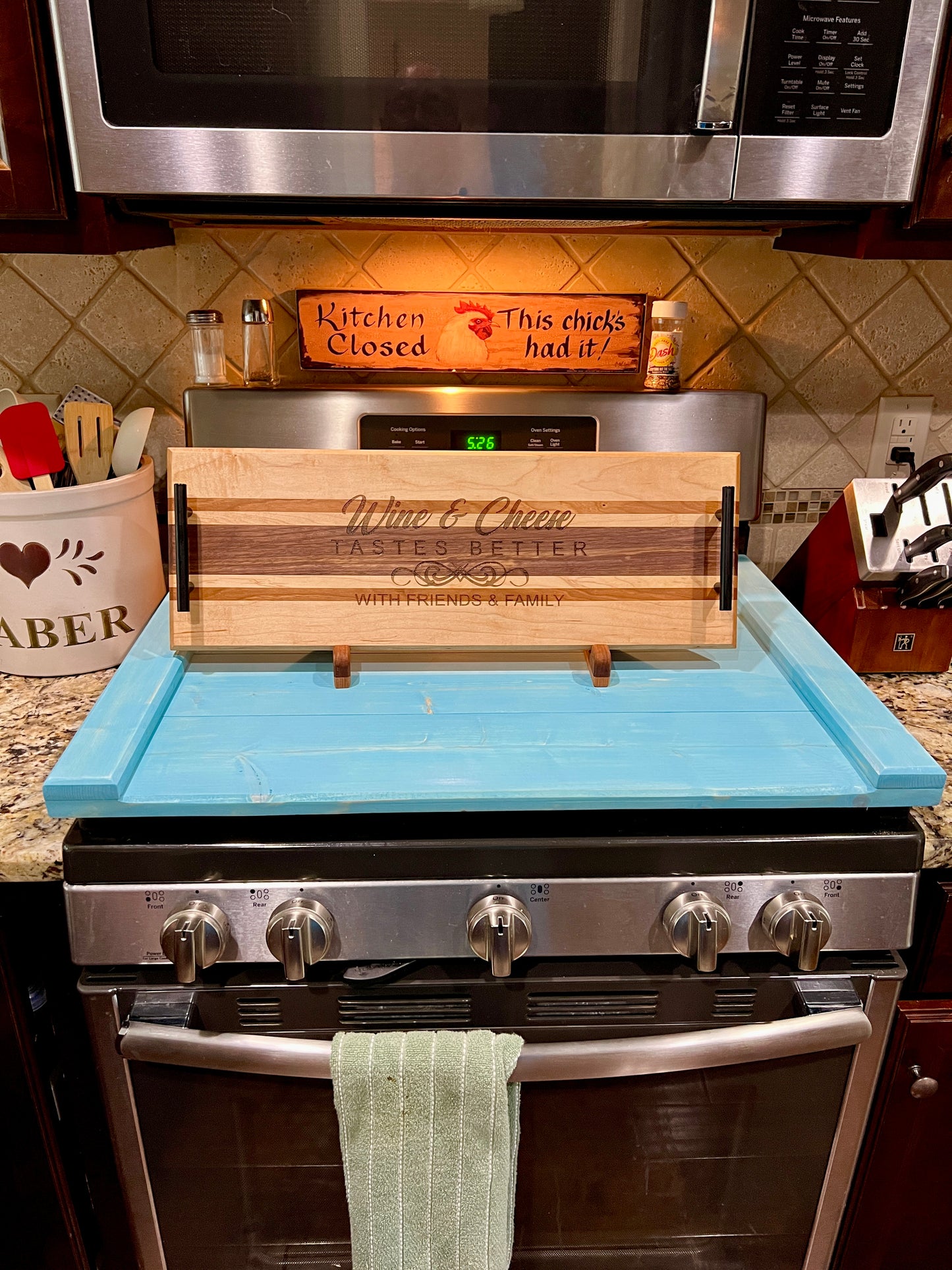 Serving Tray - "Wine & Cheese”