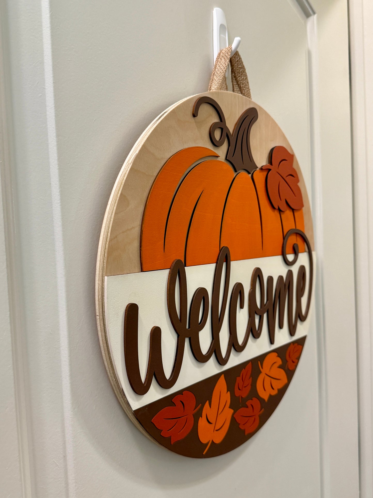 Door Hanger - Welcome Fall Pumpkin