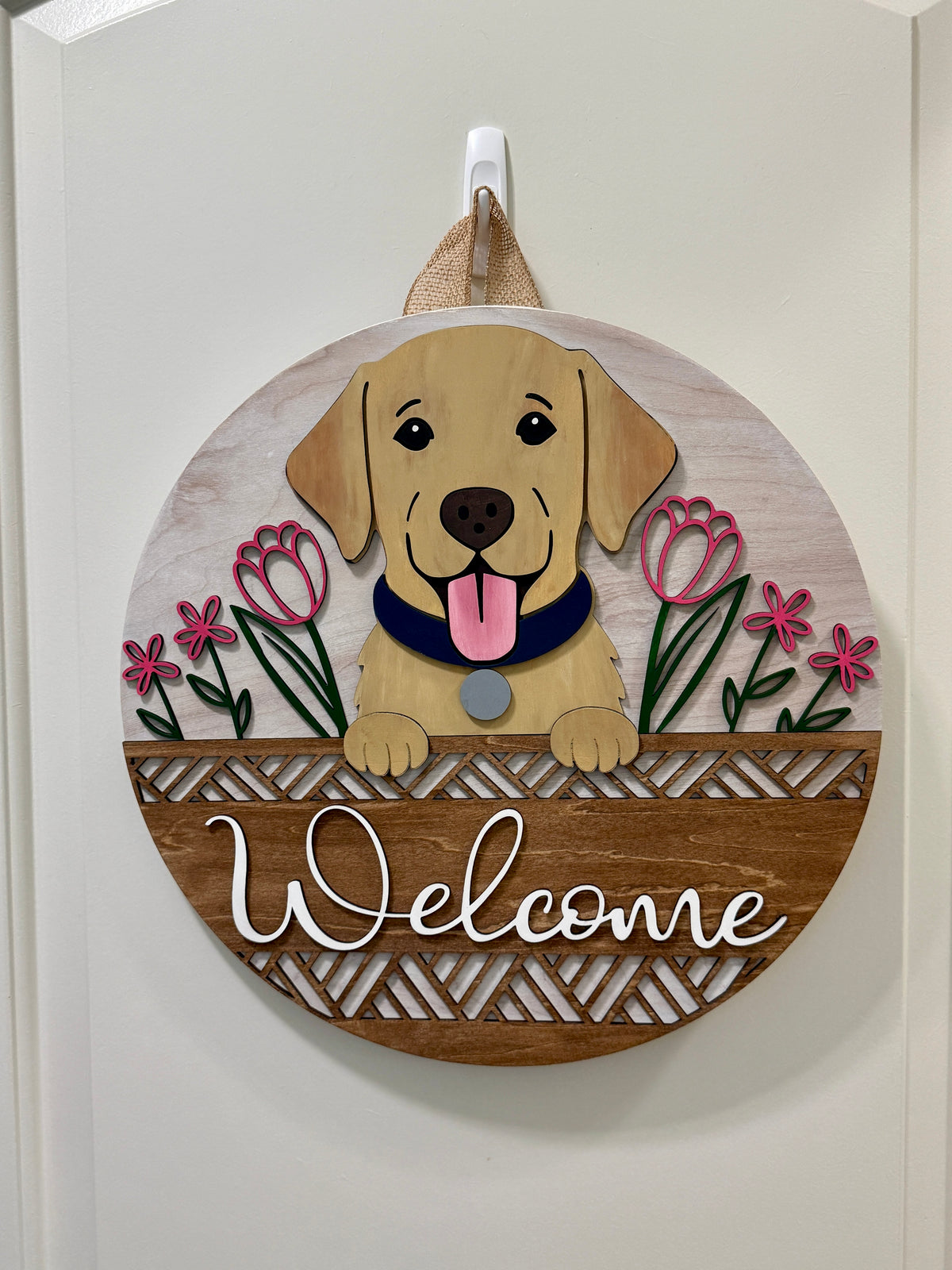 Yellow Lab Sign Door Sign - Labrador Retriever (yellow) – Covered Bridge Workshop