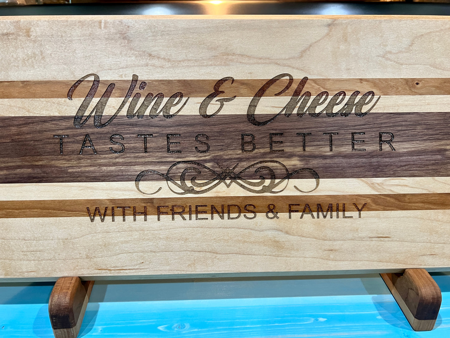 Serving Tray - "Wine & Cheese”