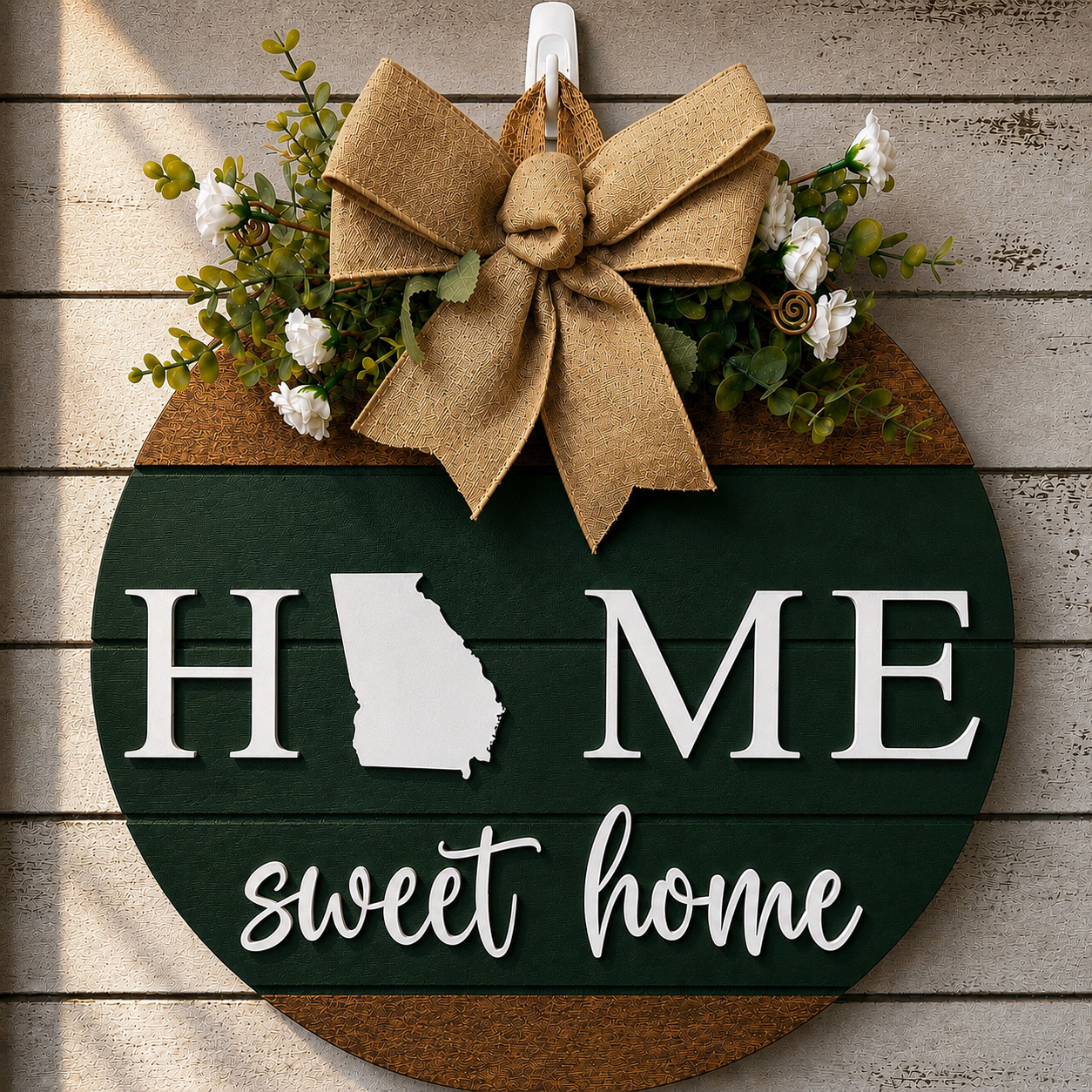 Door Sign - Custom State Home Sweet Home
