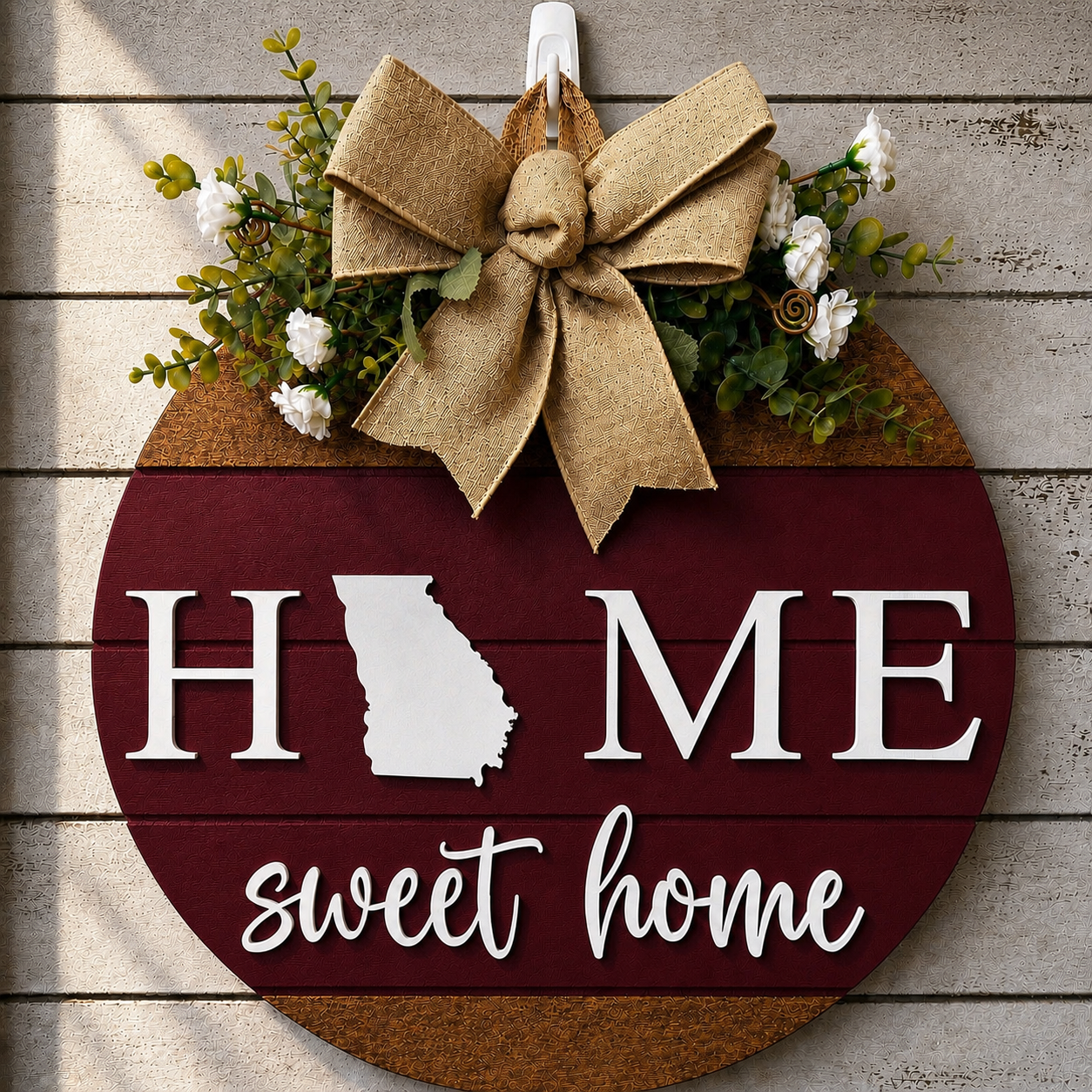 Door Sign - Custom State Home Sweet Home