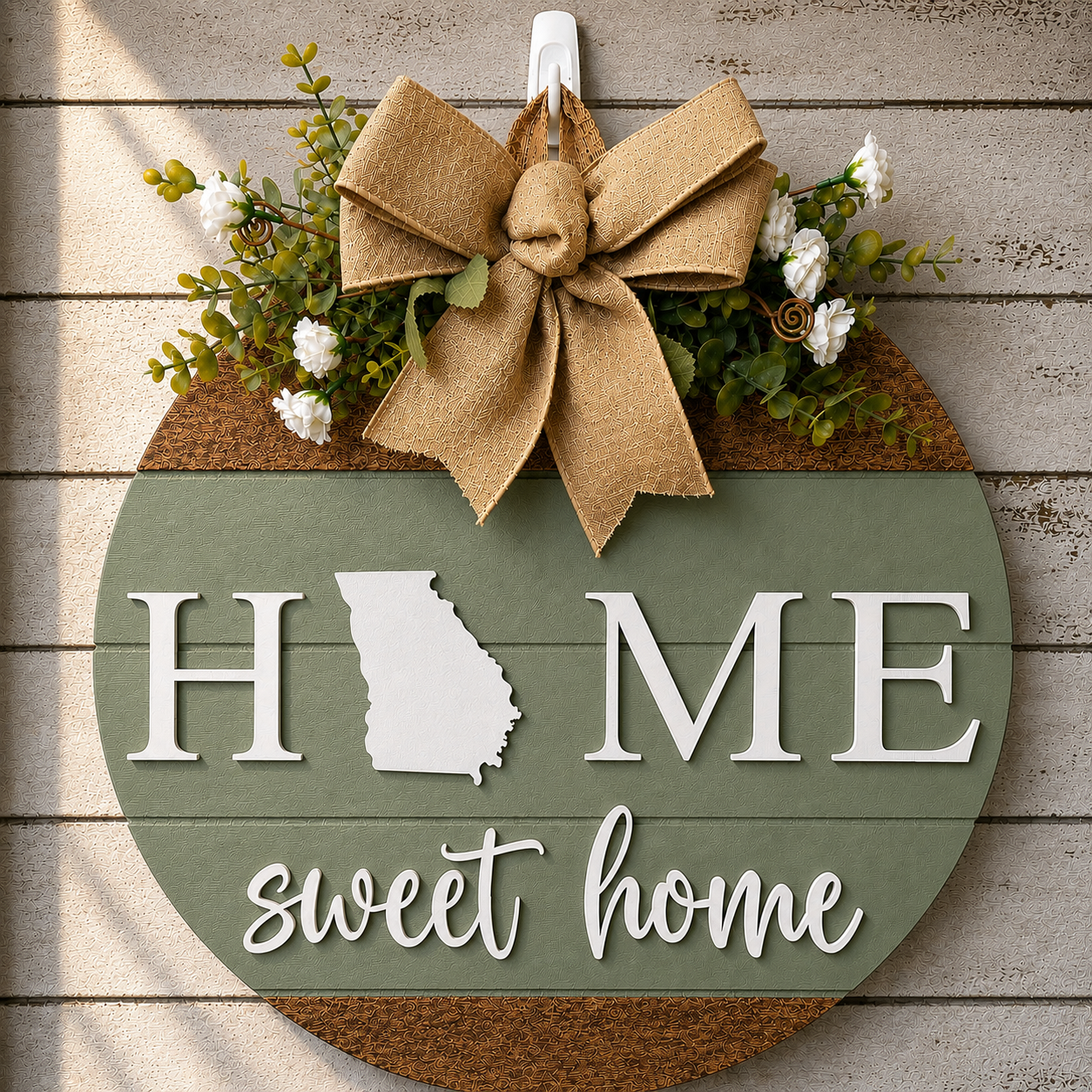 Door Sign - Custom State Home Sweet Home